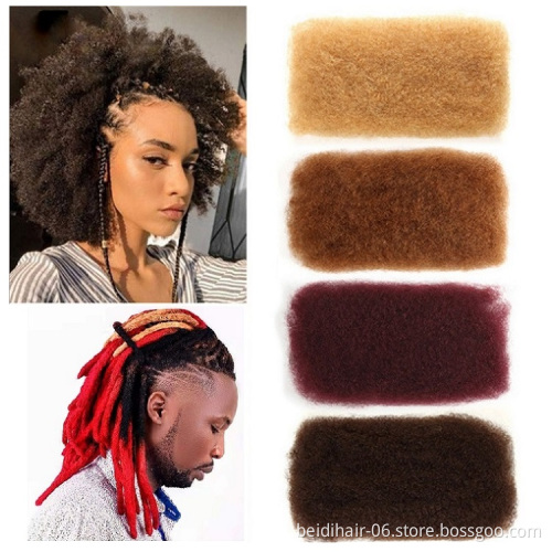 Afro Bulk Dreadlocks Human Hair Bulk Wicks Chignon Dreadlocks Afro Kinky Curly Hair Crochet Dreadlock